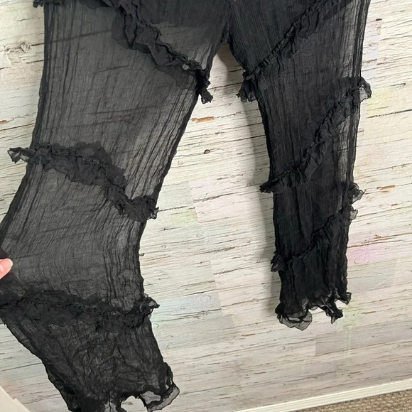 Love Sam black pants Anthropologie  beach shear size small - Picture 5 of 9